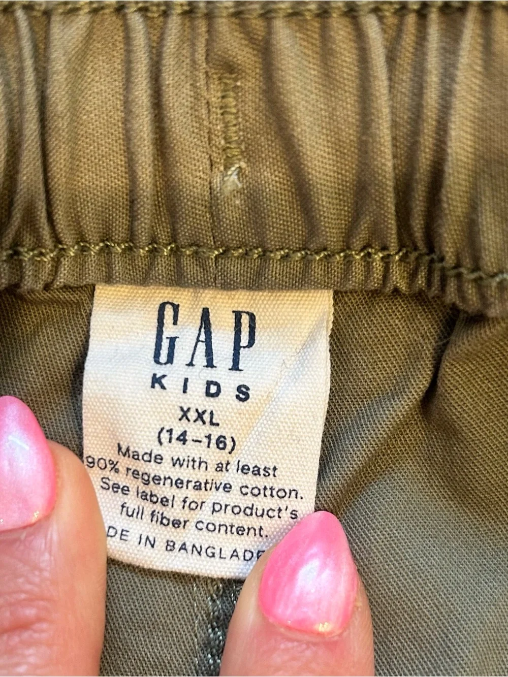 GAP Olive Green Kids Casual Jogger Pants